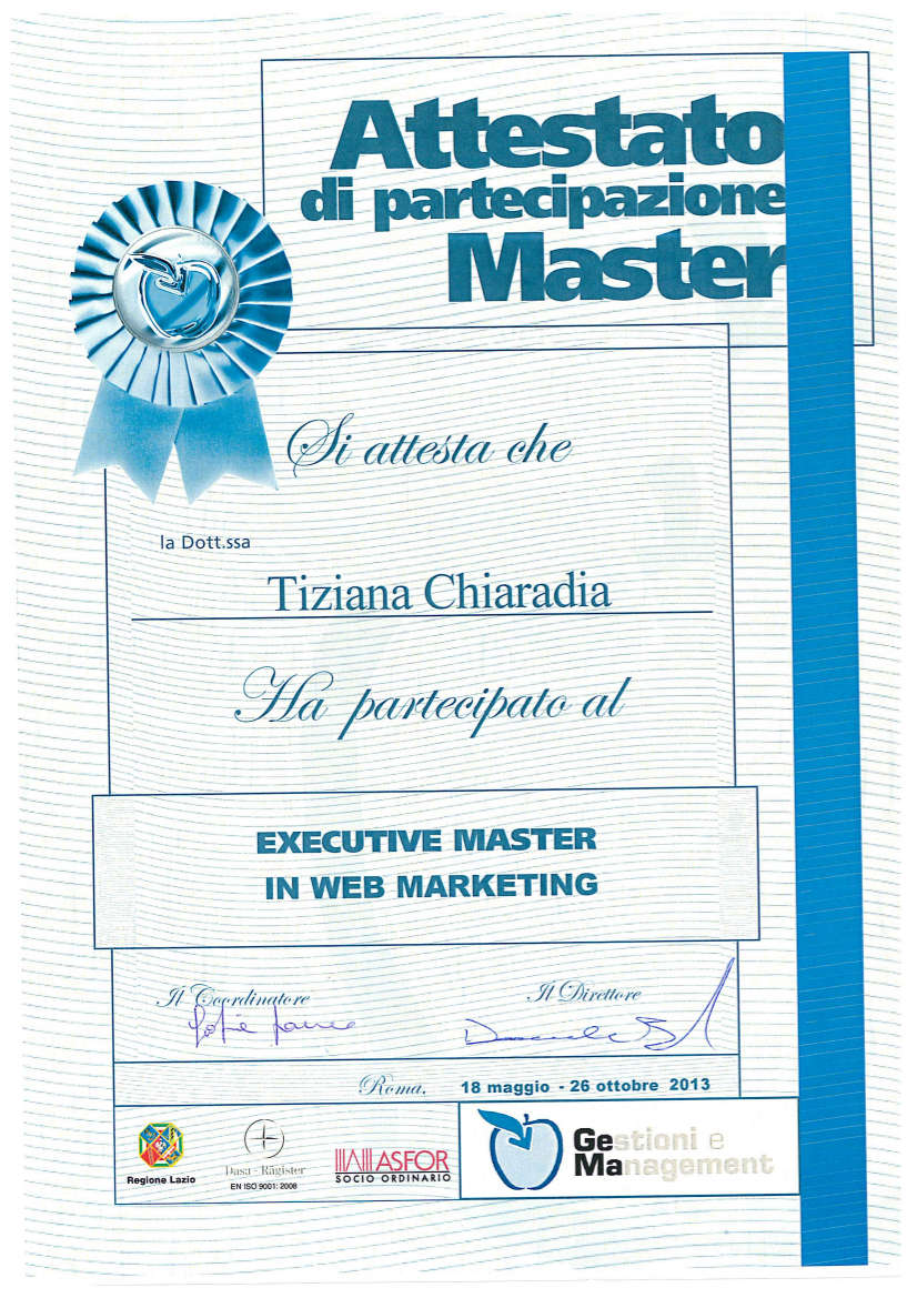 Master Web Marketing Gema Tiziana Chiaradia
