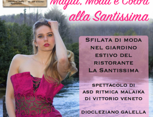 Locandina per il defilè di moda “Magie, Moda e Colori alla Santissima”