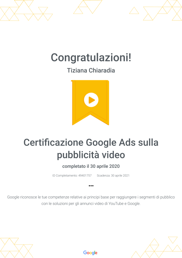 Certificazione Google Ads sulla pubblicità video _ Google