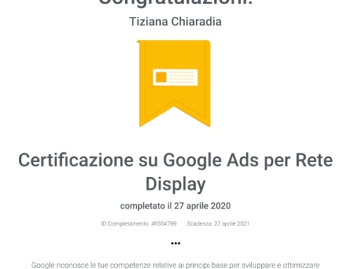 Certificazione Google Ads per Rete Display