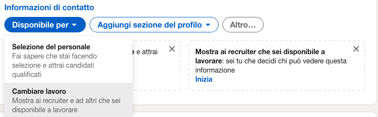 Diponibile per Linkedin